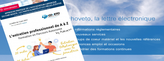 e-choveto n° 99 : Formation à l'entretien professionnel - Calibra, exclusivité Coveto - Hommage au Prof. Pinault - Partenariat Purina - Chiens de détection COVID-19, l'enquête