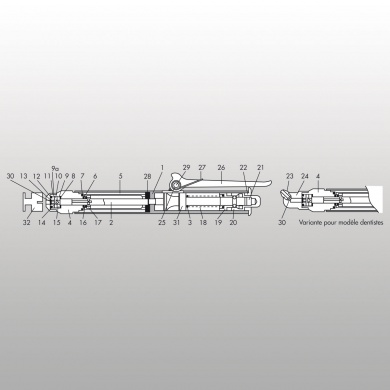 joint torique n° R7 infErieur du rEservoir POUR DERMOJET