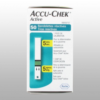 BANDELETTES POUR LECTEUR GLYCÉMIE ACCU CHEK ACTIVE