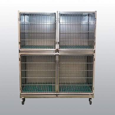 ENSEMBLE 3 CAGES HOSPITALISATION INOX