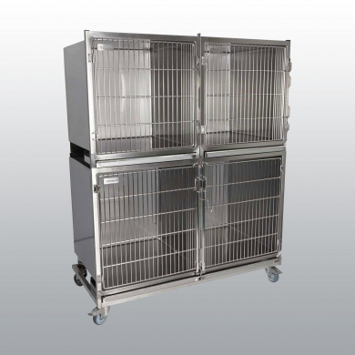 ENSEMBLE 3 CAGES HOSPITALISATION INOX