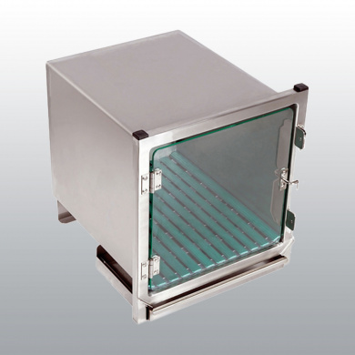 CAGE INOX AVEC BAC, CAILLEBOTIS ET PORTE VERRE