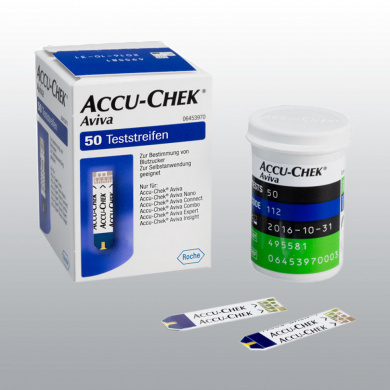 BANDELETTES POUR LECTEUR GLYCEMIE ACCU CHEK AVIVA 