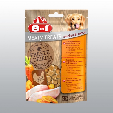 FRIANDISE FREEZE DRIED POULET ET CAROTTES 8IN1