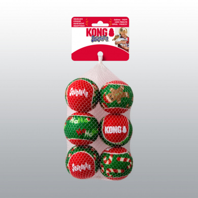 JOUET KONG SQUEAKAIR BALLS NOEL