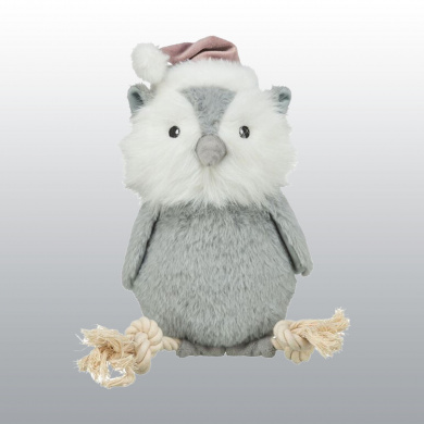 PELUCHE HIBOU AVEC CORDE NOEL