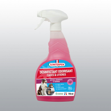 SANITERPEN DESINFECTANT ODORISANT CAGES ET LITIERES