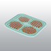 TAPIS A LECHER TURQUOISE