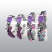 COLLIER CHAT FLEURS RETRO