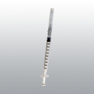 SERINGUE 3 PIECES LUER 1 ML ESPACE MORT REDUIT 