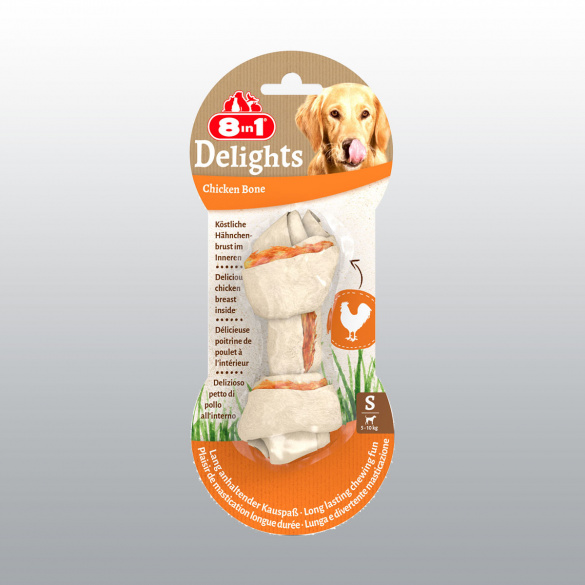 8in1 Delights L - Os à Mâcher Enrichi en Minéraux pour Chien de Grande  Taille - 1 pièce